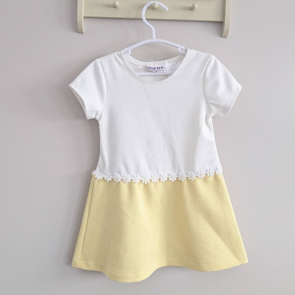 White and Yellow Kids Dress